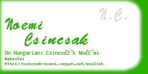 noemi csincsak business card